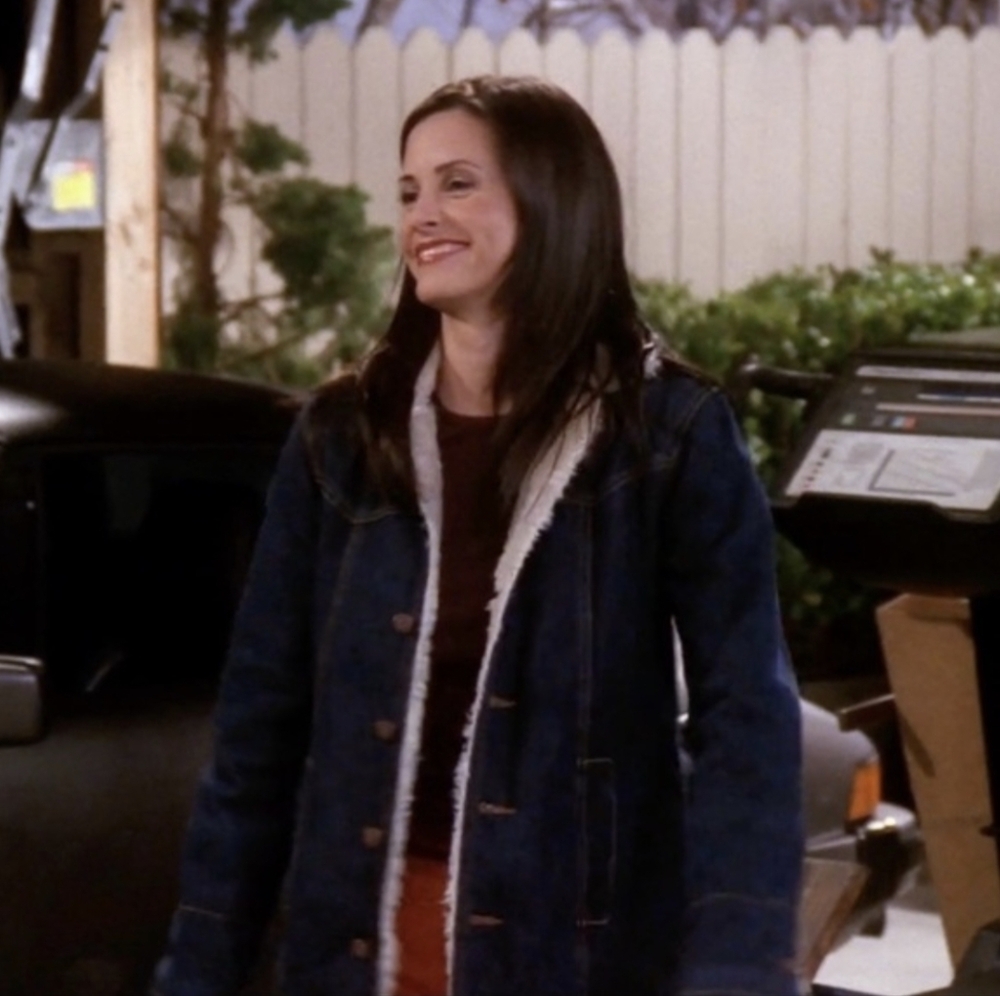 *Rare* ASO Friends And Gilmore Girls Vintage Earl Jeans Sherpa Lined Jacket Coat - Picture 4 of 7